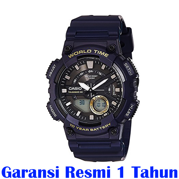 Casio AEQ-110W-2AVDF Water Resistant 100M Resin Band